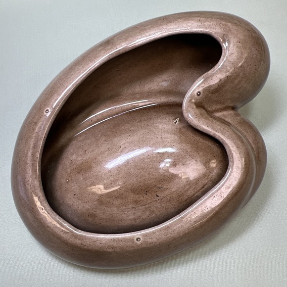 Vintage OWL Ceramic Dish Glossy Brown Ashtray Jewelry Soap Trinket MCM 70s‎ 80s - Picture 11 of 11